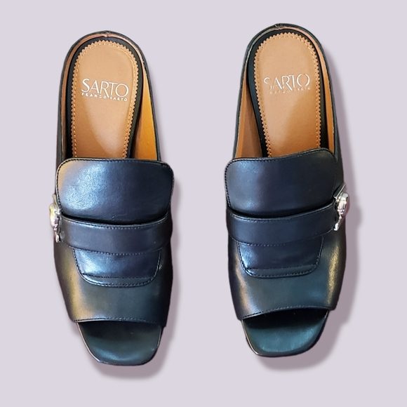 Franko Sarto Open Toe Mules - Black - 7M - Picture 7 of 10